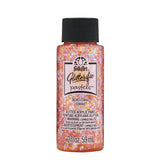 FolkArt Glitterific Pastel Acrylic Craft Paint, Coral 2 fl oz Glitter Paint with a Glossy Finish for DIY Arts and Crafts Project
