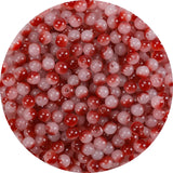 8mm Glass Beads Bulk for Bracelets Red Crystal Beads for Jewelry Making Large Holes Round Beads for DIY Earrings Necklace Crafts