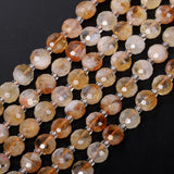 NITOPUPU 8 5mm Citrine Natural Stone Beads for Jewelry Making About 35-40pcs 1 Strand 15 Drilled Flat Faceted Cabochon Gemstone