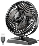 JZCreater Desk Fan, USB Fan for Desk, Strong Airflow, 360 Degree Rotation Desktop Cooling Personal 3 Speed, Quiet Mini Powered,