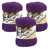 Bulk Buy: Lily Sugar n Cream Solids 100% Cotton Yarn (3Pack) (Black Currant #1318)