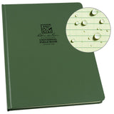 Rite In The Rain Weatherproof Hard Cover Notebook, 8 3/4 X 11 1/4, Green Cover, Universal Pattern (No. 970F-Mx)