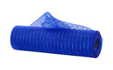 Fine Weave Metallic Deco Poly Mesh for Wreaths, Bows, Crafts, and Decorations, 10 Inches x 10 Yards (Royal Blue)