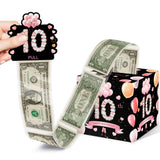 10th Birthday Surprise Gift, Happy Birthday Money Gift for Cash, 10th Birthday Gifts for Boys Girls, Birthday Party Decorations
