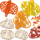 Geelin 60 Pcs/30 Set Thanksgiving Crafts DIY 3D Wooden Pumpkin Unfinished Wood Slices to Paint Hollow Pumpkin Cutouts for Fall C