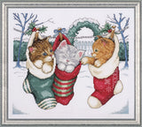 Tobin Cozy Kittens Cross Stitch Kit, 12x14 14 Count