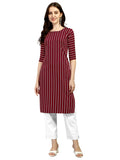 Wedani Women Crepe Printed Kurti (Krt481) (Small Maroon),Maroon,S