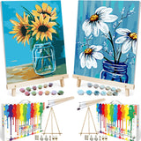 BAISITE Paint by Numbers Kit for Adults Beginners,8 Wx12 L 2 Pack Canvas for Painting Kits for Adults in Colorful Box 0304 Alrea