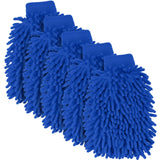 5 Pieces Car Wash Mitts Chenille Microfiber Double Sided Scratch-Free Wash Mitt