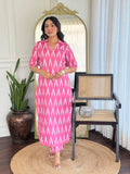 Gosriki Women'S Rayon Viscose Straight Printed Kurta With Pant (Demeter Pink-Vks03-Gs_Xl_Pink_X-Large),Pink,,B0F54FR6Z1