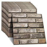 3D Wall Panels Peel and Stick Brick Wallpaper Self Adhesive Wall Tiles Faux Brick Wall Panel PVC for Cladding Kitchen, Living Ro