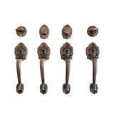 LOCKSET4U Double Front Door Hardware Set Luna, Heavy Duty Entry Double (Keyed and Dummy) Door Lock Set with Exterior and Interio