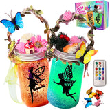 FOMOMDI DIY Fairies in a Jar, Color Changing Fairy Lantern Night Light Kit with Remote Control, Kids Girls Birthday Holiday Gift
