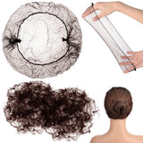400 Pcs Hair Nets for Women Hair Nets for Food Service Invisible Elastic Edge Mesh 20 Inches Ballet Dance(Dark Brown)