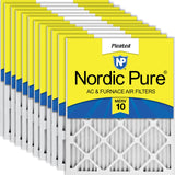 Nordic Pure 12x24x1 (11 1/2 x 23 1/2 x 3/4) Pleated MERV 10 Air Filters 12 Pack