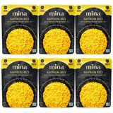 Mina Saffron Rice, With Extra Virgin Olive Oil, Ready to Eat, Yellow Rice, Side Dishes, Microwave Rice, Vegan Protein, Non-GMO,