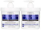 Advanced Clinicals 10% Glycolic Acid + Lactic Acid Lotion Exfoliant Moisturizing Cream With Hyaluronic Acid Moisturizer | AHA Ex