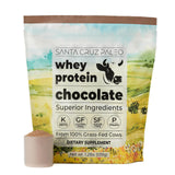 Santa Cruz Paleo Whey Protein Powder, Chocolate, 20g Grass Fed Whey Protein Isolate Per Serving, Gluten Free, Keto, Sugar Free,
