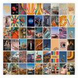 SIGN EVER Danish Pastel Aesthetic, 54pcs Aesthetic Wall Decor for Bedroom, Danish Pastel Wall Collage Kit Inspirational Photo Pr