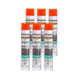 Rust-Oleum 350994-6PK Professional Mega Size Inverted Marking Quarter Mile Distance Spray Paint, 26 oz, Fluorescent Red-Orange,