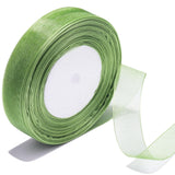 Bsikon 3/4 Inch Sheer Organza Ribbon 50 Yards Sage Green Chiffon Ribbon for Gift Wrapping,Bouquets,Wedding,DIY Craft