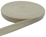 50 Yards Herringbone Tape Ribbon, Cotton Ribbon for Sewing (Beige, 3/4in)