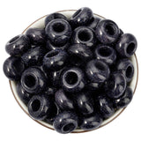 Nupuyai Pack of 30 Large Hole Stone Loose Beads for Jewelry Making, Polished Rondelle European Beads fit Charms Bracelet, Blue S