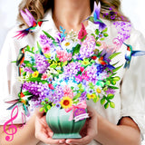 Birthday Cards, Light and Music Happy Birthday Card, Hummingbird Oasis, 10 Inch Life Sized Forever Flower Bouquet, 3D Pop Up Bir