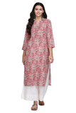 Gosriki Women'S Multicoloured Color Cambric Fancy Long Straight Ethnic Print Kurti (Shree Kur190110_Multicoloured),Multicolour,,B07V4Y4TBS