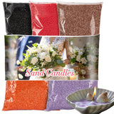 Sukh Candle Sand and Wicks - 430G(0.94lb) Sand Candles with Wicks Purple, Orange, Black, Red, Brown Refillable Candle for Weddin