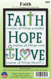 Design Works Crafts Cross Stitch Kit, Faith (14 Count)