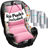 Swanoo Car Seat Cooling Pad, Stroller Cooling Pad with 8 Ice Pack for Babies Toddler and Kids, Sun and Heat Cover Protector for