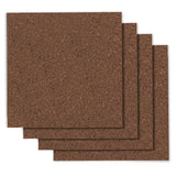 Quartet Cork Board Bulletin Board Tiles, 12 x 12, Corkboard, Mini Wall Bulletin Boards, Decorative Pin Boards for Home Office