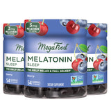 MegaFood Melatonin Gummies - Melatonin 3mg per Serving to Help Relax & Fall Asleep - for Adults - Berry Flavor, Non-GMO, Certifi