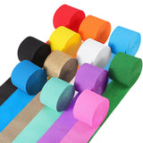 Party Crepe Paper Streamers 12 Rolls 984ft, Rainbow Streamers Party Decorations for Birthday Wedding Mother's Day Graduation Bab