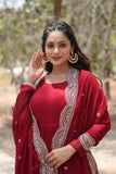 Wedani Georgette Solid Anarkali Kurta Set For Women Pink,PINK,M,,,