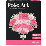 Unwynd Poke Art Carnations Flower Bouquet, Mess-Free Sewing Fabric Arts & Crafts for Adults, Needlepoint Teen Craft Kit,Gifts fo