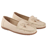 Shoetopia Women'S Comfortable Loafers Cream | Soft Slip-On Casual Formal Flat For Office College & Travel Eu36,Cream,6,B0FGPWVNH3