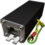 Tupavco Ethernet Surge Protector Gigabit PoE++ (154W/3.2A) Mounting Flange (Gas Discharge Tube) Metal Shielded RJ45 Lightning Su