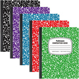 Fulmoon 5 Pcs Composition Notebooks Wide Ruled, 11/32'' Spacing Comp Book