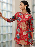 Libas Women'S Silk Blend Printed Straight Kurtis (58159O_Pink Pink M