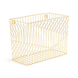U Brands Metal Hanging File Organizer, Letter Size, Desktop Accessory, Vena Collection, Gold