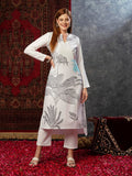 Anni Designer Women'S Cotton Blend Straight Printed Kurta With Pant (Nabhita White-Jl_M_White_Medium),White,M,,,