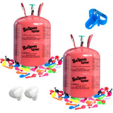 Helium Tank for Balloons At Home, 14.9 Cu Ft Helium Balloon Pump Kit with 50 Assorted Latex Balloons, White Curling Ribbon and W