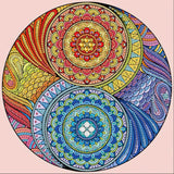 MVVMTOP Mandala Diamond Art Kit, DIY 5D Diamond Art Painting Special Shape Drills, Mosaic Making Craft, Suitable for Home Wall D