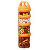 SELEWARE Portable Stackable Food Storage Containers for Snacks Formula Powder and Drinks Twist Lock System Airtight Leak-proof B