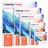 FIXWAL Canvas Boards for Painting 10pcs, with 8x10, 9x12, 11x14, 5x7, 4x4 Canvases for Painting Art Paint Canvas Panels Gesso Pr