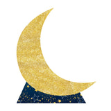 Beistle Large 7 8.75 x 6 5.25 Cardboard Starry Night Crescent Moon StandUp Awards Night Photo Prop, Prom Decorations