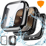Goton 2-Pack for Apple Watch Series 11/10 Screen Protector Case 46mm, Waterproof PC Bumper with Tempered Glass for iWatch 46 mm,