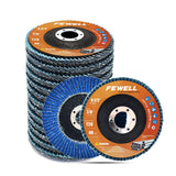 FEWELL 15Pcs 4.5inch Flap Discs with 7/8 Bore, 40 Grit Sanding Disc, Type 29 Grinding Wheels for Metal, Stainless Steel Rust Rem